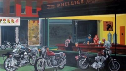 Hommage NTHK 12- Bikers, 2013, 132x244cm, Gully, Opera Gallery Paris