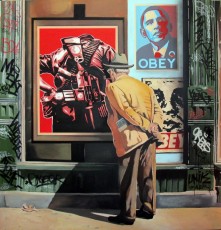 Rockwell meet Obey 1, 2013, 200x195cm, Gully, Opera Gallery Paris