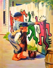 Rockwell meets Keith Haring 1, 99x77cm, 2014, Gully, Opera Gallery Paris