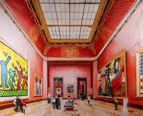 162-3-Keith, Andy, Jean-Michel and the Children meet Haring, Warhol and Basquiat 3-159x195cm-2021