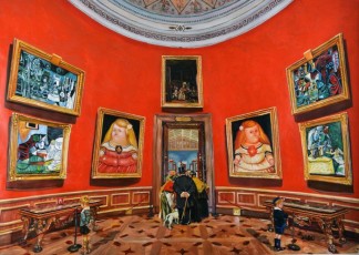 184-2-Children meet Velascquez Picasso and Botero 2--130x190cm-2019
