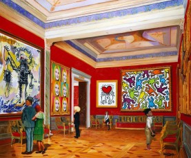 193-1-Andy, Niki, Jean Michel and friends meet Basquiat, Warhol and Haring 1 -120x144cm-2021