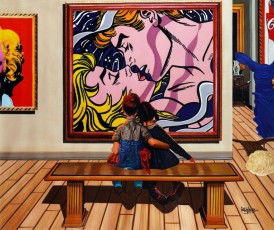 44-17-Rockwell meet Warhol, Lichtenstien and Klein 17 - 127x150cm - 2021