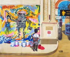 79-0-Basquiat meets Warhol 1-81x100cm-2018