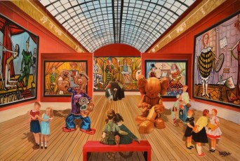 87-10-Children meet Buffet, Kaws and Koons 10 - 100x151cm - 2021