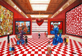 87-19-Children meet Murakami, Koons, Warhol, Haring and Kasuma 19-100x150cm