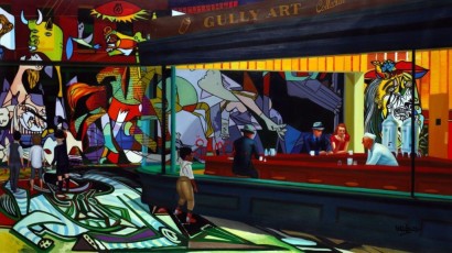 A12-36-Hommage NTHK Picasso (Yves, Jackson, René and Jean Michel) 36-90x164cm-2021