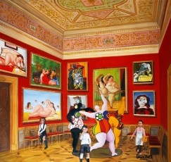10-198-4-Niki, Pablo and Fernando meet Botero, Picasso and Saint Phalle 4-79x73cm-2022