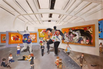 114-3 René, Keith, Takashi, Salvador, Nikki, Andy, Fernando, Vincent and Jean Michel meet Basquiat, Mathieu, Murakami, Saint Phalle, Picasso and Miro 3-120x80cm-2022