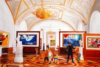 121-8-The children meet Basquiat, Chagall and Buffet 8-100x150cm copie