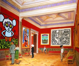 193-2-Andy Nikki, Jean-Michel and their friends meet Haring, Basquiat and Warhol 2-130x107cm-2022