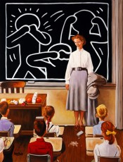 42-2-Norman Rockwell meet Keith Haring-130x100cm-2022