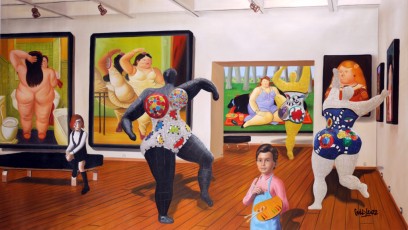73-4-Nikki and Fernando meet Saint Phalle and Botero 4 -84x150cm-2022