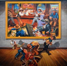 Sewell meets Thomas 1, 2014, 150x150cm, Gully, Opera Gallery Paris