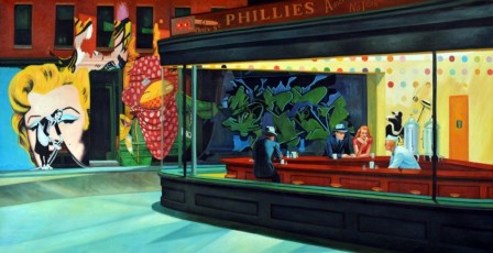 Hopper meets Street Art 14, 110 x 220 cm, 2014, Gully, Opera Gallery Paris