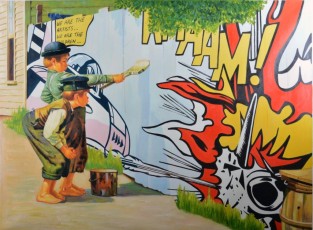 Rockwell meets Lichtenstien 2, 2014, 120x160cm, Gully, Opera Gallery Paris