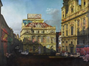 Canaletto meets the art of graffiti 1, 2014, 167-197cm, Gully, Opera Gallery Paris