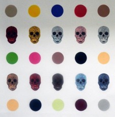 Hirst diamond skulls, 2013, 80x80cm, Gully, Opera Gallery Paris