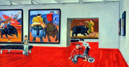 73-2-Children meet Botero and bullfighting - 90x160cm - 2017 (3)