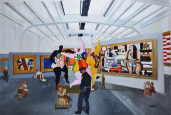 114-1-Children meet Warhol, , Léger, Klein, Basquiat and Saint Phalle 1 - 100x150cm - 2020