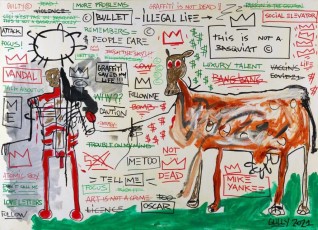 201-3-This is not Basquiat Cow 1-71x100cm-2021