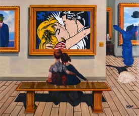 44-5 - Dohanos and Rockwell meet Magritte, Lichtenstien and Klein-100x120cm-2019
