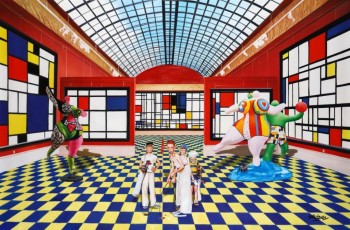 87-12-The children meet Mondrian and Saint Phalle 12 - 100x152cm-2021