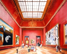 06-162-4-Roy, Salavador and the children meet Lichtenstein and Dali 4 -119x150cm-2022