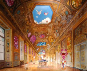 07-155-2-Takashi and the Children meet Murakami-140x173cm-2022