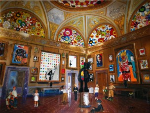 108-2-Jean-Michel, Andy, René, Takashi and the children meet the pop street culture 2-127x170cm-2022