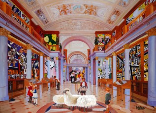 142-5-The Children meet Lalanne, Warhol, Lichtenstein and Léger 5 - 101x140cm copie