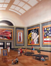 164-4-The children meet Hopper, Mel Ramos, Lichtenstein, Haring and Van Gogh 4-150-118cm-2023