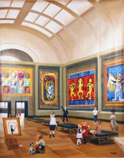 164-6-Pablo, Andy, Keith, Jean-Michel and the children meet Banksy, Warhol, Picasso , Haring and Basquiat 6-176x140cm-2023