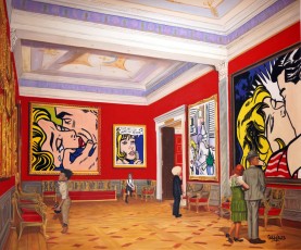 193-5-Jean-Michel, Nikki, Andy and their friends meet Lichtenstein 5-150x124cm-2023 copie