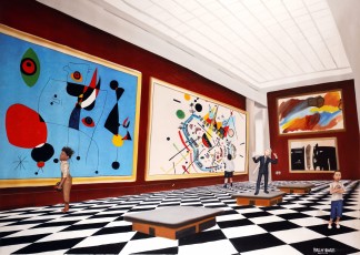 229-1-Jean-Michel, Pablo, Andy and Takashi meet Miro, Kandinsky, Hartung and Marfaing 1-100x145cm-2022