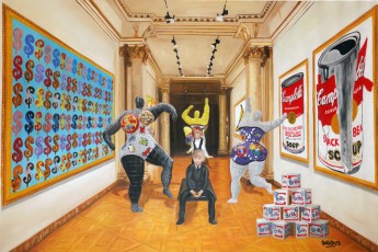 232-2 Nikki and Andy meet Saint Phalle and Warhol 2-100x150cm-2023