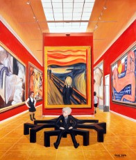 233-1-Nikki, Pablo and Andy meet Gervex, Picasso, Munch, Matisse and Courbet 1-100x117cm-2023