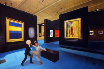 238-1 Andy and Jean-Michel meet Rothko, Warhol, Klein, Richter and Léger 1 100x150cm-2022