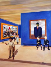 241-3 Jean-Michel, Nikki, Fernando, René and Andy meet Buffet and Magritte 3-133x100cm-2023