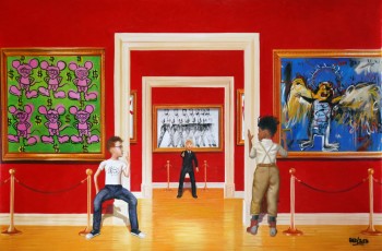 258-2-Keith, Andy and Jean Michel meet Haring, Warhol and Basquiat 2-98x150cm-2023