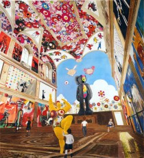 260-4-Niki, Pablo, Keith and Takashi meet Basquiat, Banksy, Obey, Haring and Murakami 4-156x140cm-2023