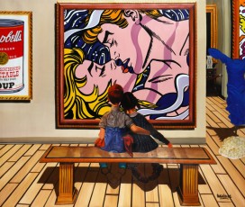 44-23 - The children meet Basquiat, Lichtenstein, Klein and Haring 23 - 119x140cm -2022