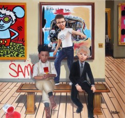44-24-Jean-Michel, Keith and Warhol meet Haring, Basquiat and Warhol 24-103x110cm-2022