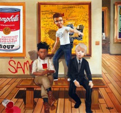 44-26-Jean-Michel, Keith and Andy meet Warhol, Basquiat and Haring 26-131x140cm-2023