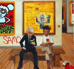 44-28- Andy and Jean-Michel meet Basquiat and Warhol 28-103x110cm-2023