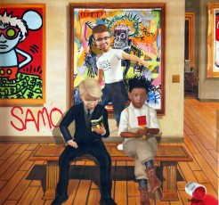 44-30- Andy and Jean-Michel meet Basquiat and Warhol 28-131x140cm-2023