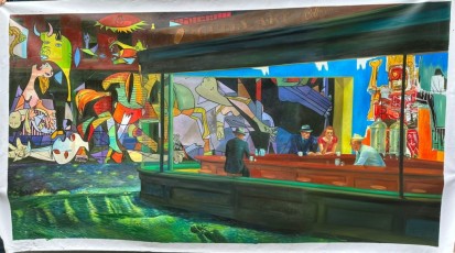 A12-45-Hommage NTHK Picasso, Vangogh and Basquiat 45- 163x300cm-2023